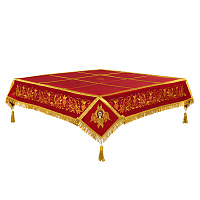 Пелена на престол красная, вышивка на бархате