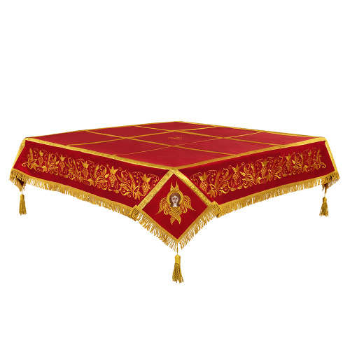 Пелена на престол красная, вышивка на бархате