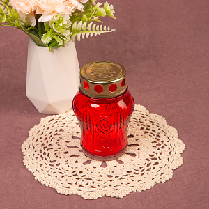 Лампада неугасимая (фонарик), 7,5х11 см (красная)