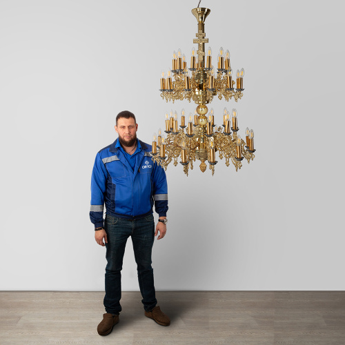 Паникадило "Фаворское" на 48 свечей, диаметр 78 см, высота 123 см фото 8