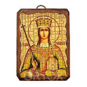 Икона благоверной Тамары, царицы Грузинской, под старину, 6,5х9 см (под старину)