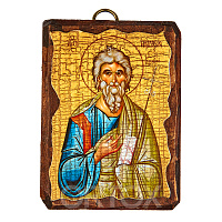 Икона апостола Андрея Первозванного, 6,5х9 см (под старину)