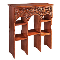 Подставка церковная "Тверская", цвет "кипарис", с полками, в алтарь, 90х30х105 см