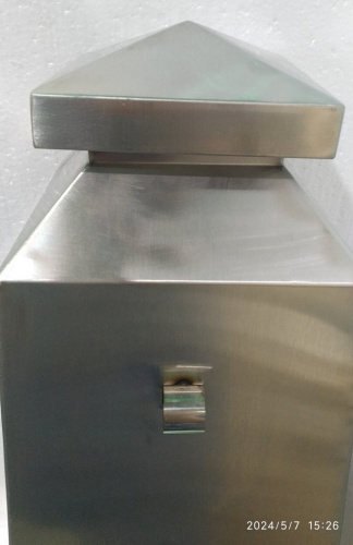 Столбик ограждения металлический, 32х67 см, цвет "под серебро", У-1223 фото 9