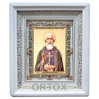 Икона преподобного Сергия Радонежского, 18х21 см, прямая багетная рамка