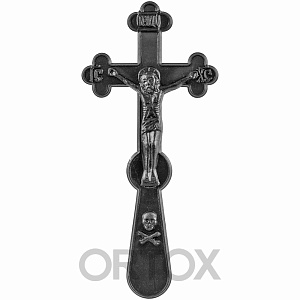 Крест в руку погребальный узкий, черный (Размеры (ДхШхВ): 6х0,1х13,5 см)