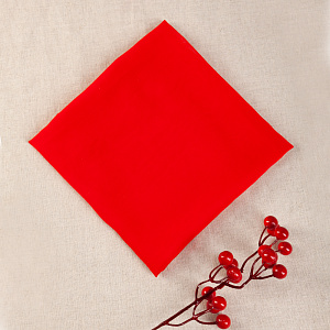 Платок, 75х75 см, креп-шифон, цвет в ассортименте (красный)