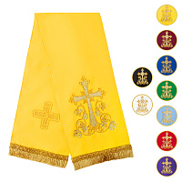 Закладка для Евангелия "Процветший Крест", вышитая, 150х15 см