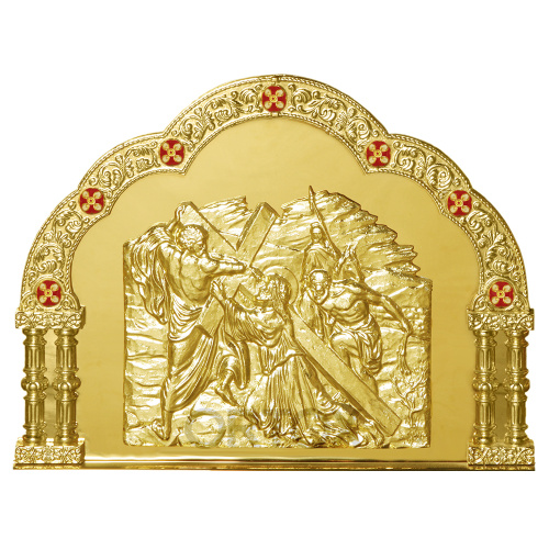 Облачение на престол "Золотые своды", литье, эмаль (высота 105 см) фото 2
