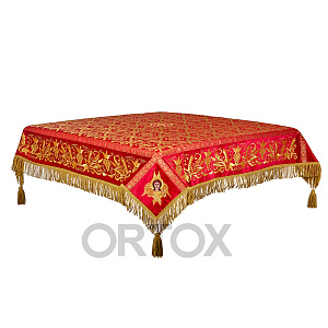 Пелена на престол комбинированная, вышивка, цвета в ассортименте (красная)