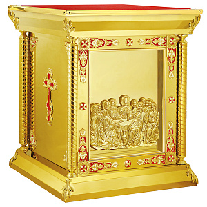 Облачение на престол "Гефсиманское", эмаль, высота 107 см (90х90х107 см красная ткань, композит)