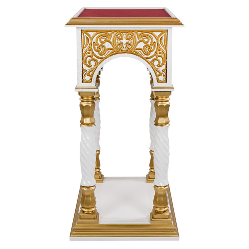 Подставка церковная "Тверская" белая с золотом (патина), 70х50х100 см фото 4