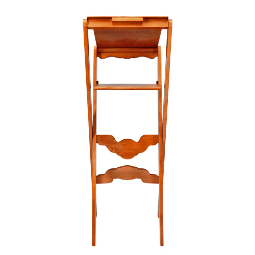 Аналой раскладной "Суздальский", цвет "кипарис" с золотом (поталь), с полкой фото 5