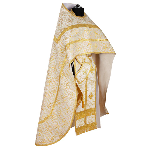 Иерейское облачение, парча "Афон", белое с золотом фото 2