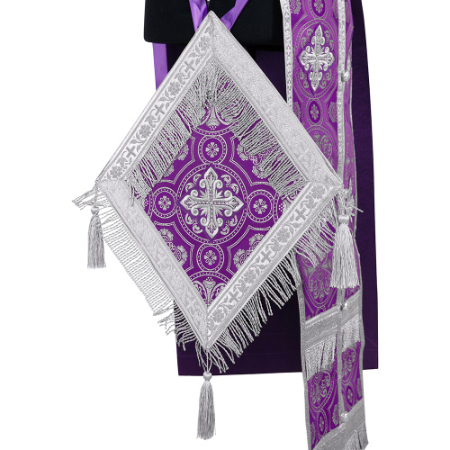 Иерейское облачение, шелк "Горненский", фиолетовое с серебром фото 5 Иерейское облачение, шелк "Горненский", фиолетовое с серебром фото 5