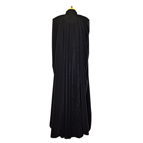 Мантия архимандрита черная с вышитыми скрижалями, мокрый шелк фото 3