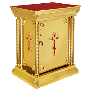 Жертвенник "Вифлеемский", эмаль, литье, высота 100 см (80х60х100 см красная ткань, литье)