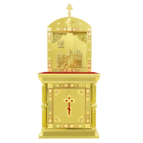 Жертвенник с иконой "Моление о чаше" в киоте, литье, 90х70х97 см фото 3