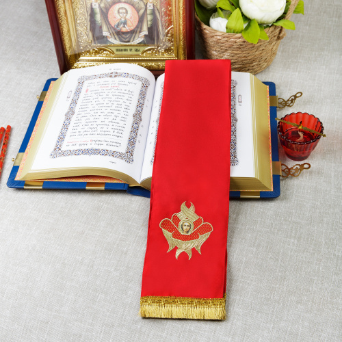 Закладка для Евангелия с вышитым херувимом, 150х13 см фото 8