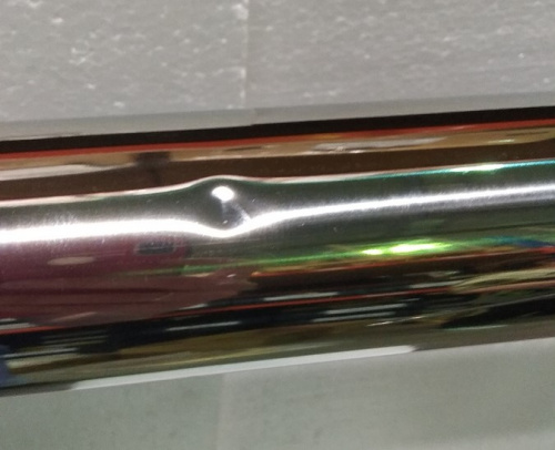 Столбик ограждения солеи металлический с шаром, 32х94 см, цвет "под серебро", У-1219 фото 3