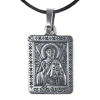 Образок мельхиоровый с ликом апостола Андрея Первозванного, серебрение