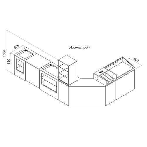 Свечная лавка "Самарская". Компоновка №1, цвет "ноче экко" фото 8