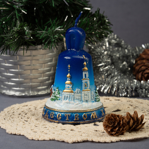 Свеча декоративная "Колокольчик рождественский", высота 10 см фото 3