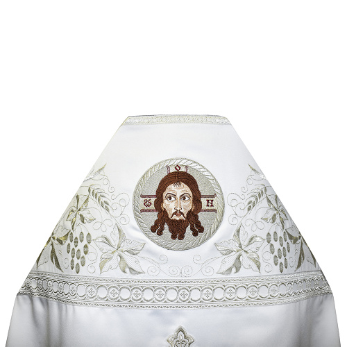 Иерейское облачение белое с иконой Спасителя "Спас Нерукотворный" фото 3