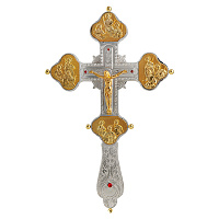 Крест напрестольный, цинковый сплав, камни, 19,5х31 см, У-1365