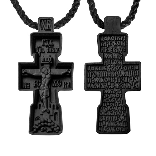 Нательный крест деревянный, 2,4х5 см, с гайтаном фото 4