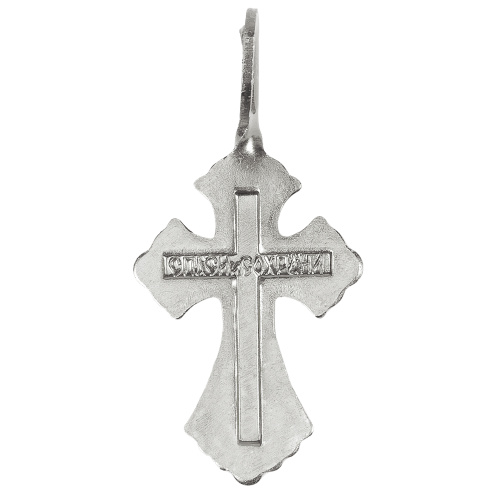 Нательный крестик №18, гальванический, 1,6х3,2 см, серебристый фото 6