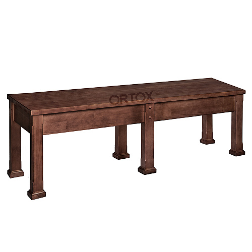 Лавка "Архангельская" темная, 6-8 ножек