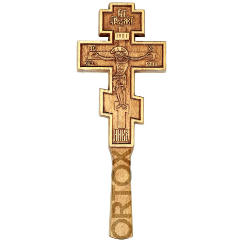 Крест требный деревянный прямоугольный резной, 10,5х27,5 см фото 8