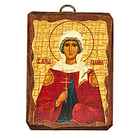 Икона мученицы Галины Коринфской, 6,5х9 см, под старину №1