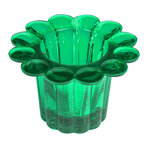 Стаканчик для лампадки "Ромашка" зеленый, 8х5,5 см (стекло)