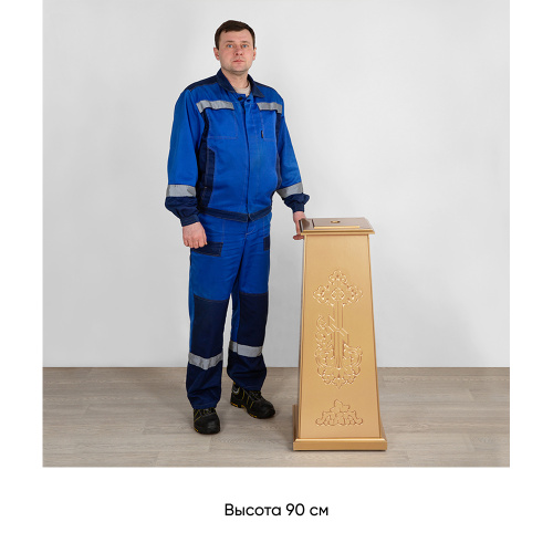 Подставка под хоругвь, крест, икону "Суздальская", цвет "золото" фото 3