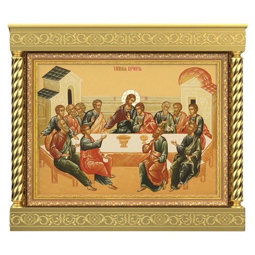 Облачение на престол с иконами и прямым основанием, чеканка, высота 105 см фото 5 Облачение на престол с иконами и прямым основанием, чеканка, высота 105 см фото 5