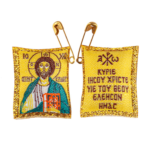 Ладанка на булавке, ткань, в ассортименте фото 4