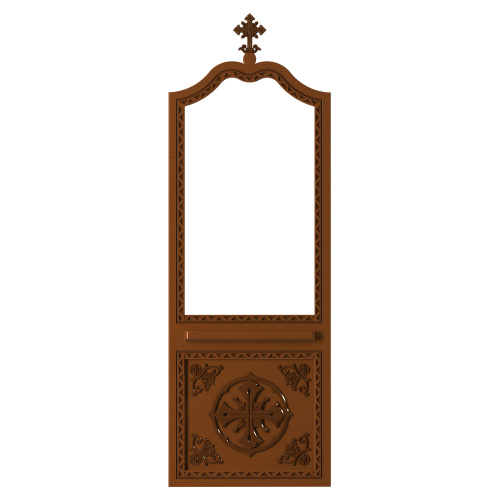 Диаконская дверь для "Благовещенского" иконостаса, цвет "кипарис", 209х70х10 см фото 2