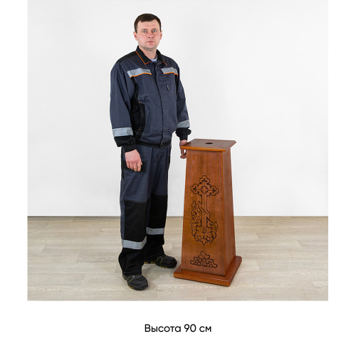 Подставка под хоругвь, крест, икону "Суздальская", цвет "кипарис" фото 5