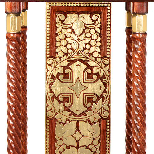 Аналой центральный "Суздальский", цвет "кипарис" с золотом, под киот фото 5