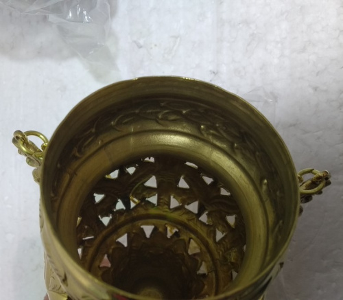Лампада подвесная, латунь, 11х17 см, У-1294 фото 9