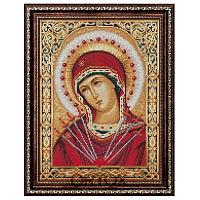 Алмазная мозаика "Икона Божией Матери "Семистрельная", 30х40 см