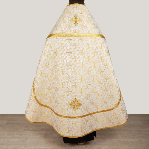Иерейское облачение, парча "Афон", белое с золотом фото 10