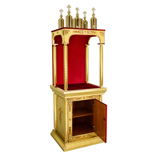 Жертвенник с сенью "Процветший крест", литье, 85х75х250 см фото 8