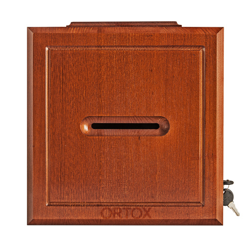 Ящик для пожертвований "Суздальский", цвет "кипарис", настольный / настенный, прямой, 26х28х25 см фото 7