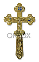 Крест требный латунный малый, 12x20 см