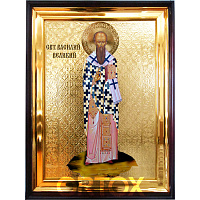 Икона большая храмовая Василий Великий Свт., прямая рама