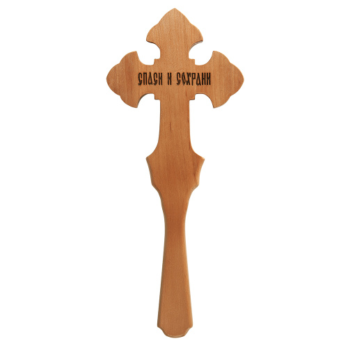 Крест требный деревянный криновидный, 11,5х27,5 см фото 2