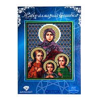 Алмазная мозаика "Икона мучениц Веры, Надежды, Любови и матери их Софии", 15х20 см